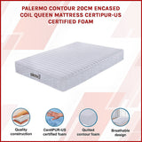 Hybrid pocket spring mattress, 20cm queen