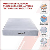 Encased coil hybrid pocket spring mattress, 20cm king