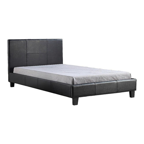 Sorrento Black King Single bed frame in a modern bedroom