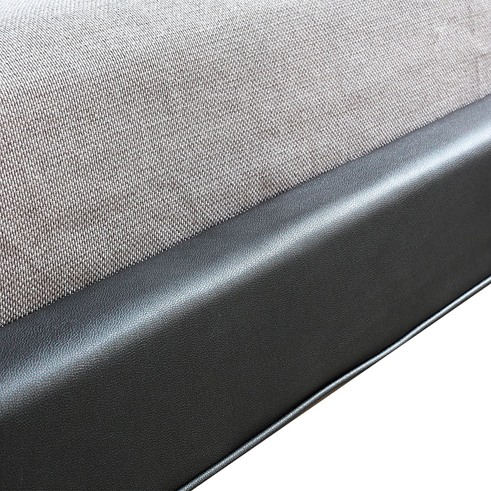 Palermo Black PU Leather Queen Bed Frame