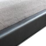 Palermo Black PU Leather Queen Bed Frame