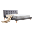 Amalfi Grey Double bed frame in a modern bedroom