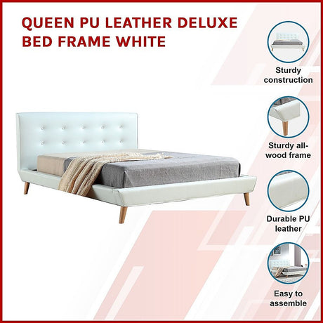 Amalfi Queen Deluxe Bed Frame, White