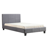 Sorrento Grey King Single bed frame in a modern bedroom