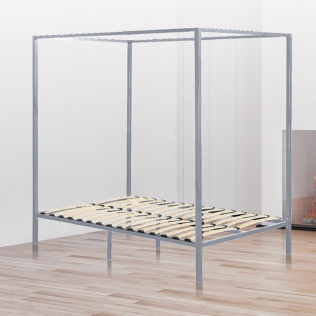Elegant Four Poster Queen Bed Frame