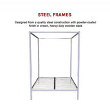 Elegant Four Poster Queen Bed Frame