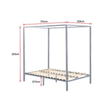 Elegant Four Poster Queen Bed Frame