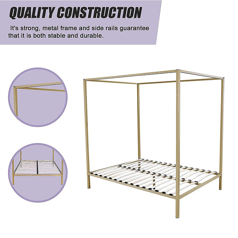 Allure four poster bed frame styled in elegant bedroom — Allure Home Collections