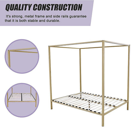 Allure four poster bed frame styled in elegant bedroom — Allure Home Collections