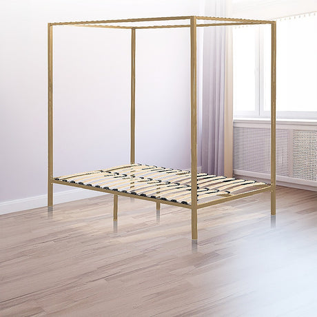 Allure four poster bed frame top canopy detail — Allure Home Collections