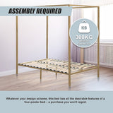 Allure four poster bed frame in styled contemporary or traditional bedroom — Allure Home Collections