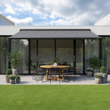 5.0m x 3.0m Retractable Folding Arm Awning Heavy Duty Full Cassette Motorised