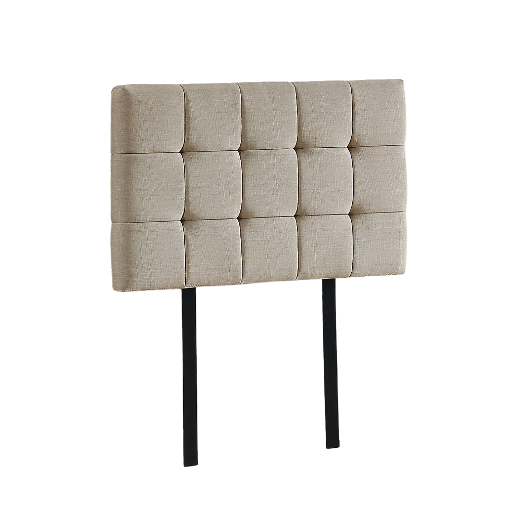 Tom Groggin Rectangular Bed Head, Beige Single