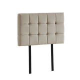 Tom Groggin Rectangular Bed Head, Beige Single