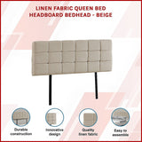Tom Groggin Rectangular Bed Head, Beige Queen