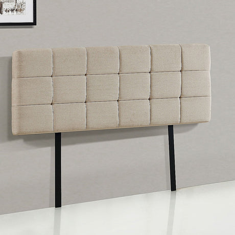 Tom Groggin Rectangular Bed Head, Beige Queen