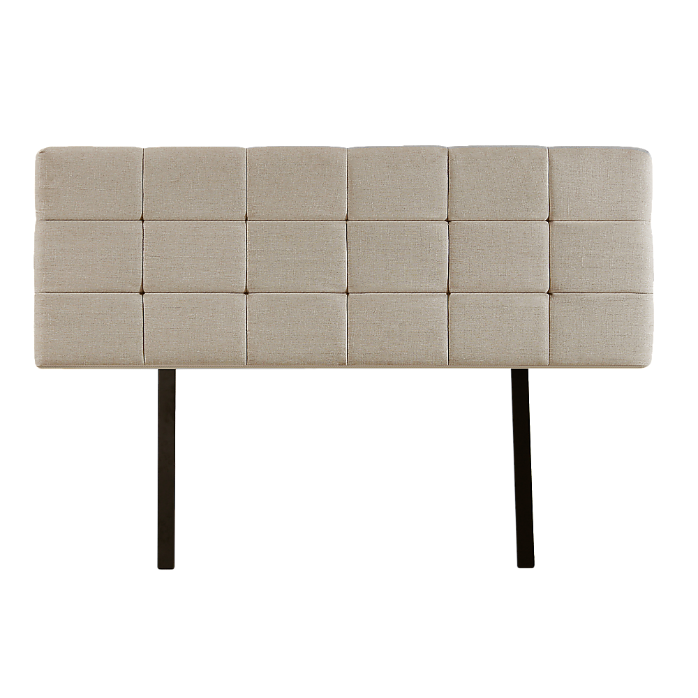 Tom Groggin Rectangular Bed Head, Beige Queen