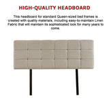 Tom Groggin Rectangular Bed Head, Beige Queen