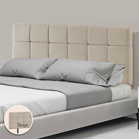 Tom Groggin Rectangular Bed Head, Beige King