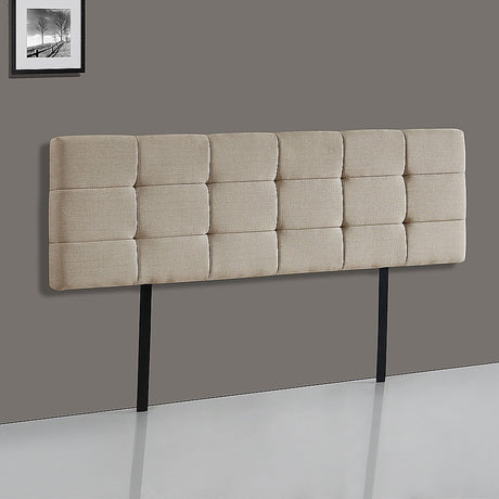 Tom Groggin Rectangular Bed Head, Beige King