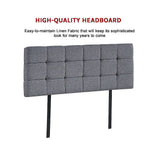 Billilingra Linen Bed Head, Grey Double