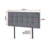 Billilingra Linen Bed Head, Grey Queen