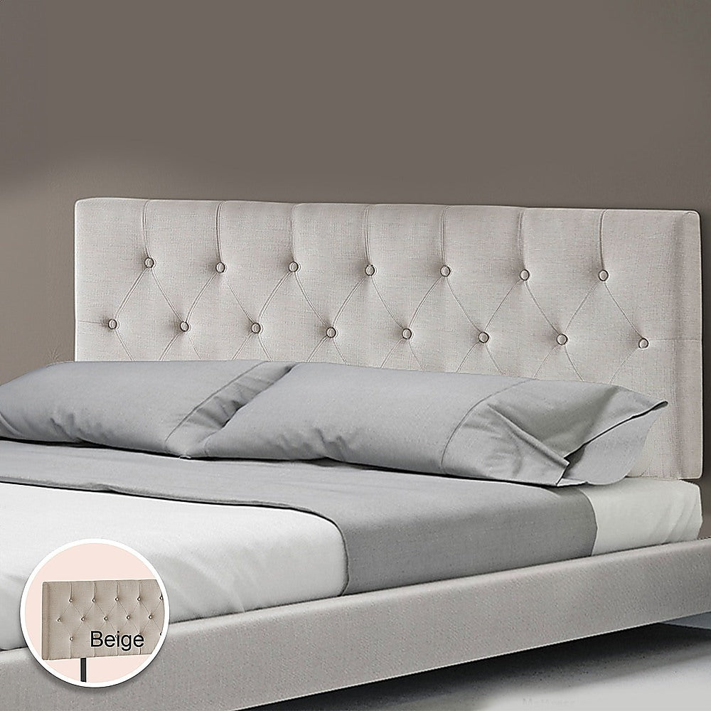 Billilingra Linen Bed Head, Beige Double