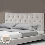 Billilingra Linen Bed Head, Beige Double