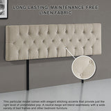 Billilingra Linen Bed Head, Beige King