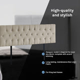 Billilingra Linen Bed Head, Beige King