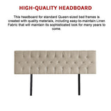 Billilingra Linen Bed Head, Beige King
