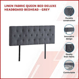 Billilingra Linen Bed Head, Grey Queen
