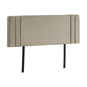 Billilingra beige linen bed head in a modern bedroom