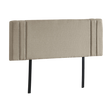 Billilingra beige linen bed head in a modern bedroom