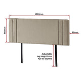 Billilingra Linen Bed Head, Beige Queen