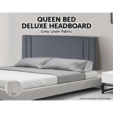 Billilingra Linen Bed Head, Grey Queen