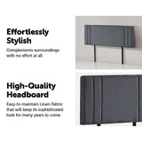 Billilingra Linen Bed Head, Grey Queen