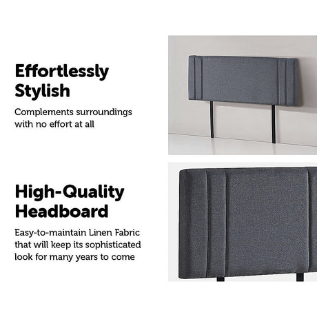 Billilingra Linen Bed Head, Grey Queen