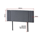 Billilingra Linen Bed Head, Grey Queen