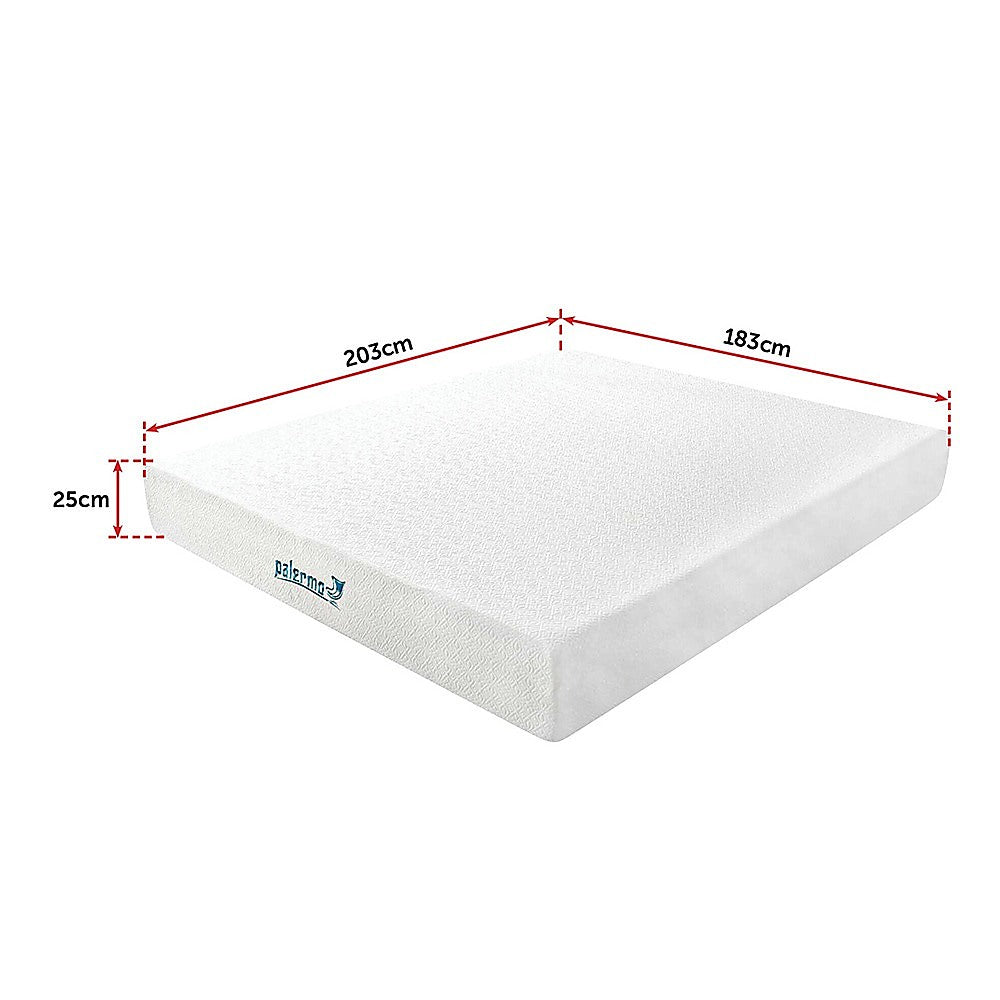 Medium firm gel memory foam mattress, 25cm king