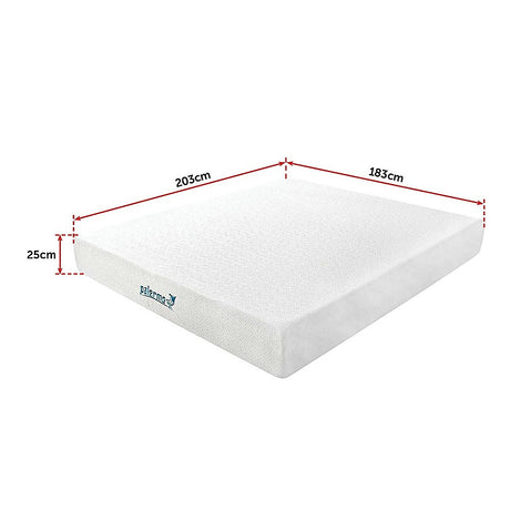 Medium firm gel memory foam mattress, 25cm king