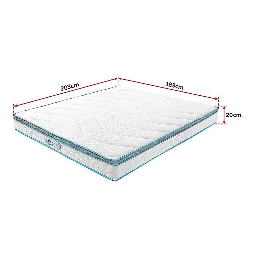 Medium firm hybrid memory foam and innerspring mattress, 20cm king