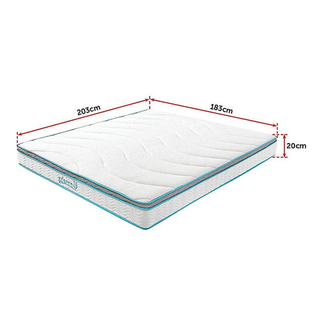 Medium firm hybrid memory foam and innerspring mattress, 20cm king