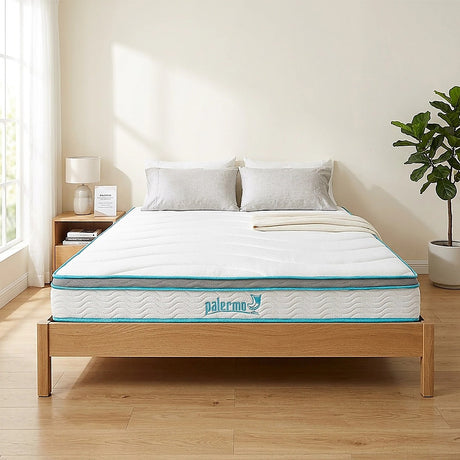 Medium firm hybrid memory foam and innerspring mattress, 20cm king