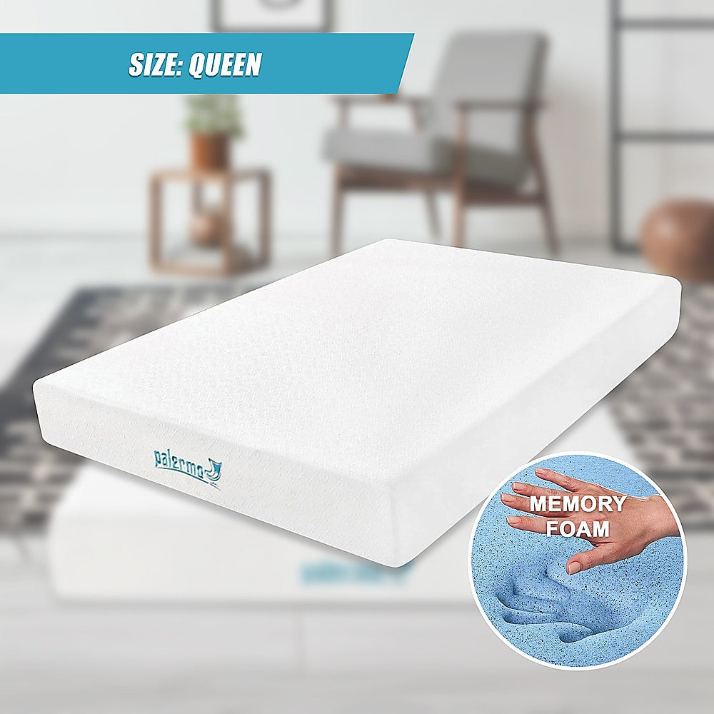 Medium firm gel memory foam mattress, 25cm queen