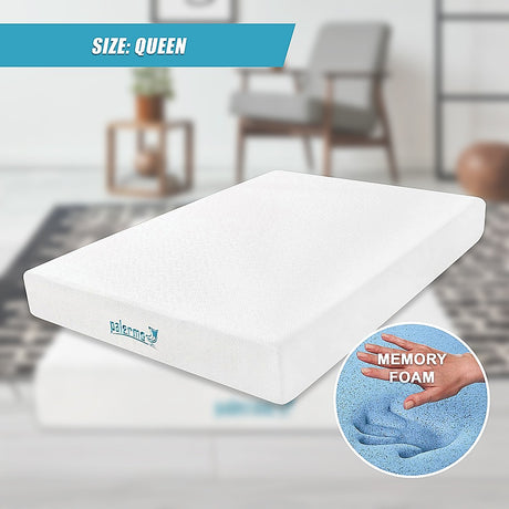 Medium firm gel memory foam mattress, 25cm queen
