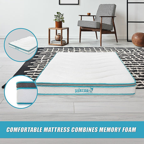Medium firm memory foam hybrid mattress, 20cm queen