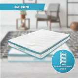 Medium firm memory foam hybrid mattress, 20cm queen