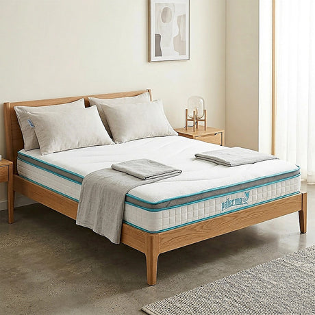 Medium firm memory foam hybrid mattress, 20cm queen