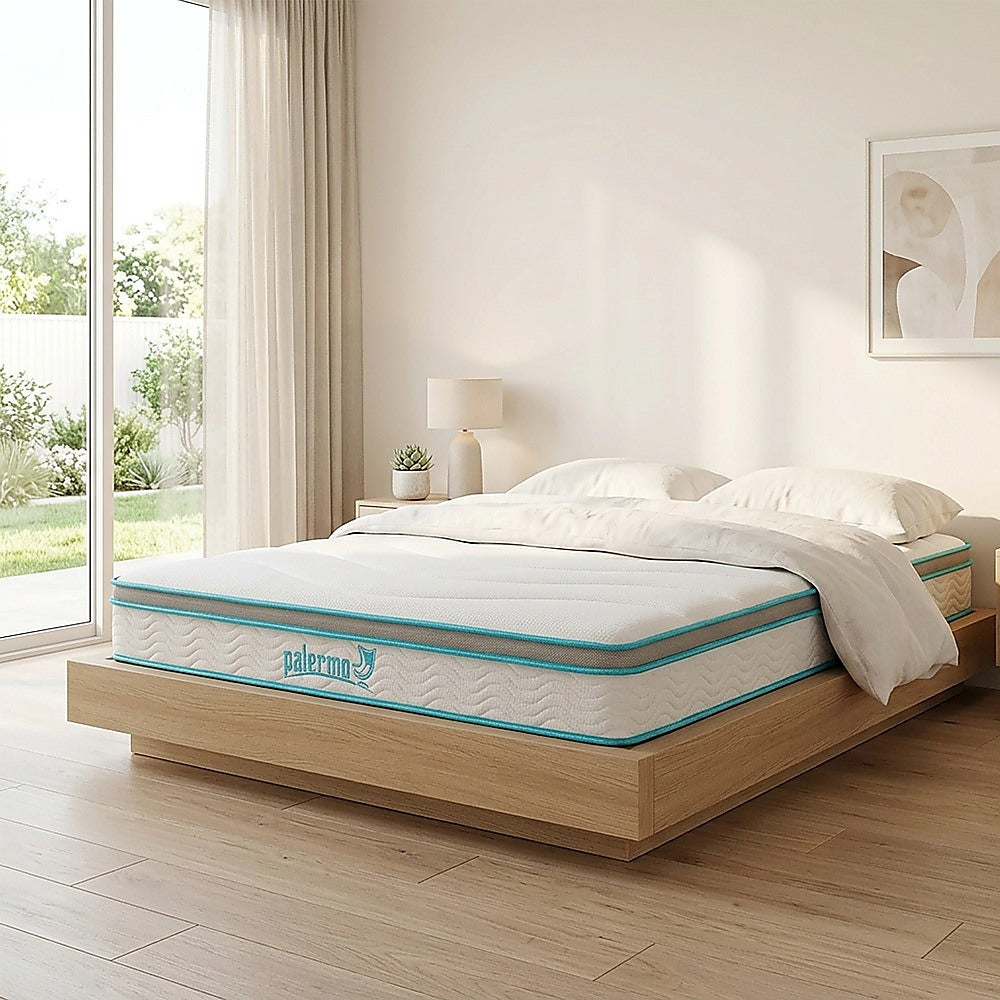 Medium firm memory foam hybrid mattress, 20cm queen